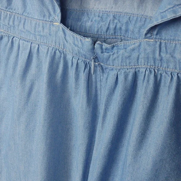 Levi's Chambray Dress Mini Flare Denim NWT Coastal Cowgirl Casual Blue Small - Picture 8 of 15
